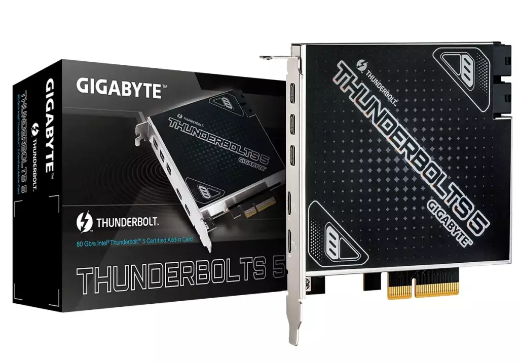 Thunderbolts 5, la carte d'extension Gigabyte Thunderbolt 5 avec interface PCIe 4.0 2 carte gigabyte thunderbolts 5 2