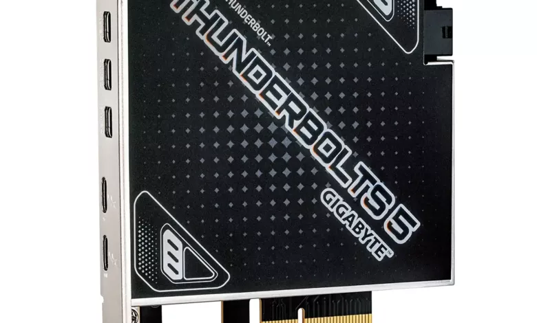 Thunderbolts 5, la carte d'extension Gigabyte Thunderbolt 5 avec interface PCIe 4.0 1 carte gigabyte thunderbolts 5