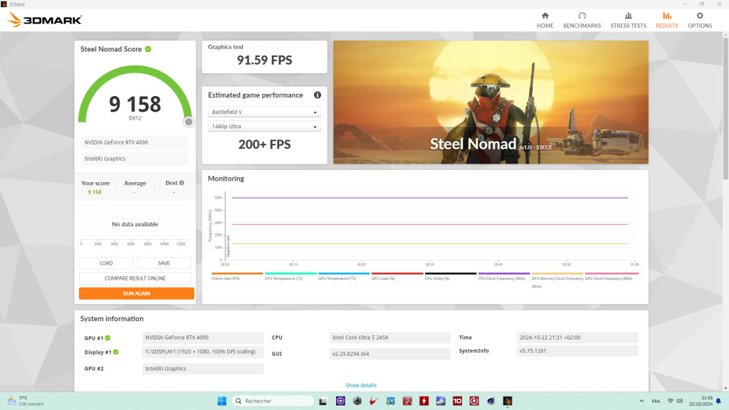 core ultra 5 245K steel nomad rtx 4090