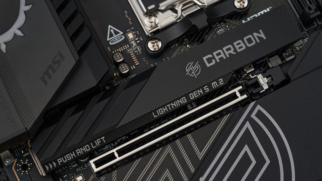 msi mpg x870e carbon wifi ssd push