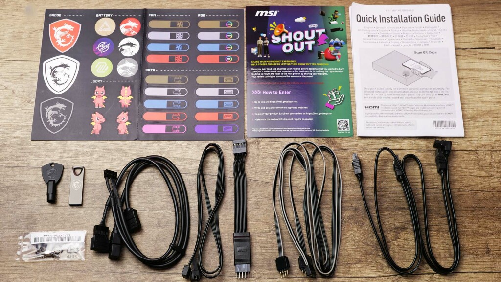 msi mpg x870e carbon wifi unboxing bundle