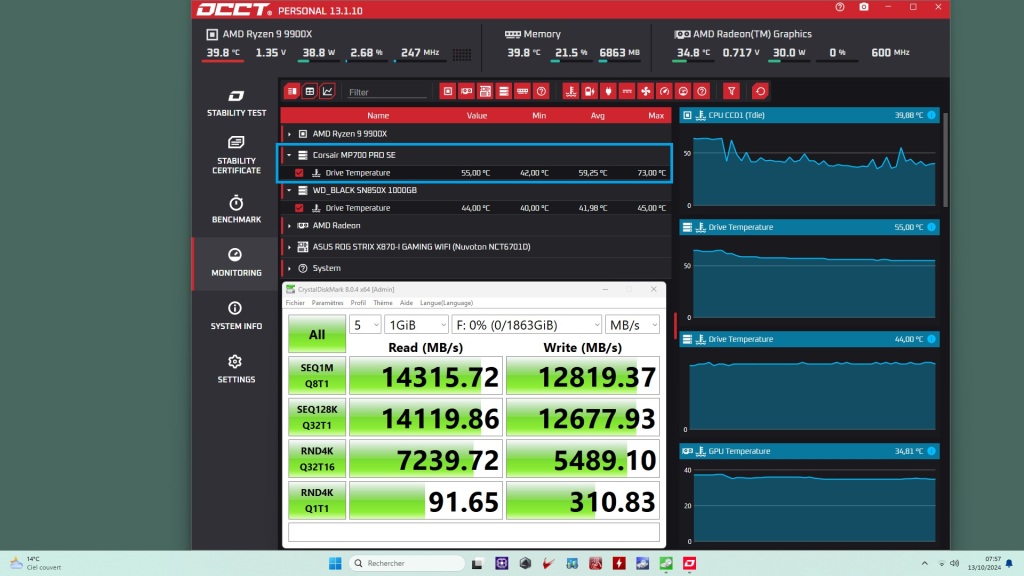 rog strix x870 i bench ssd pcie5