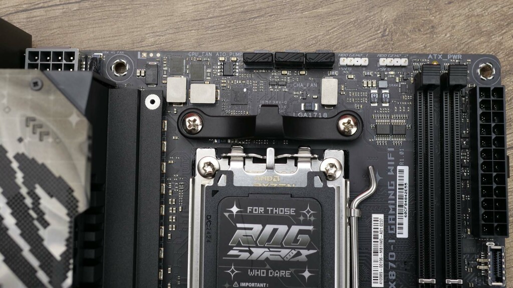 rog strix x870 i ddr5 cooling ports