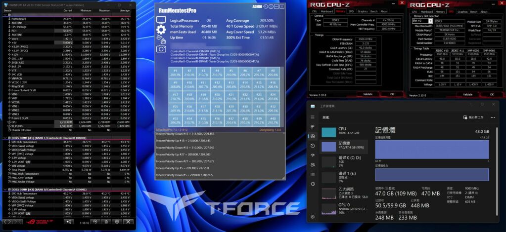 T-FORCE XTREEM CKD DDR5 : Mémoire Gaming Ultra-Rapide Jusqu'à 9600 MHz 3 t force xtreem ckd ddr5 test 01