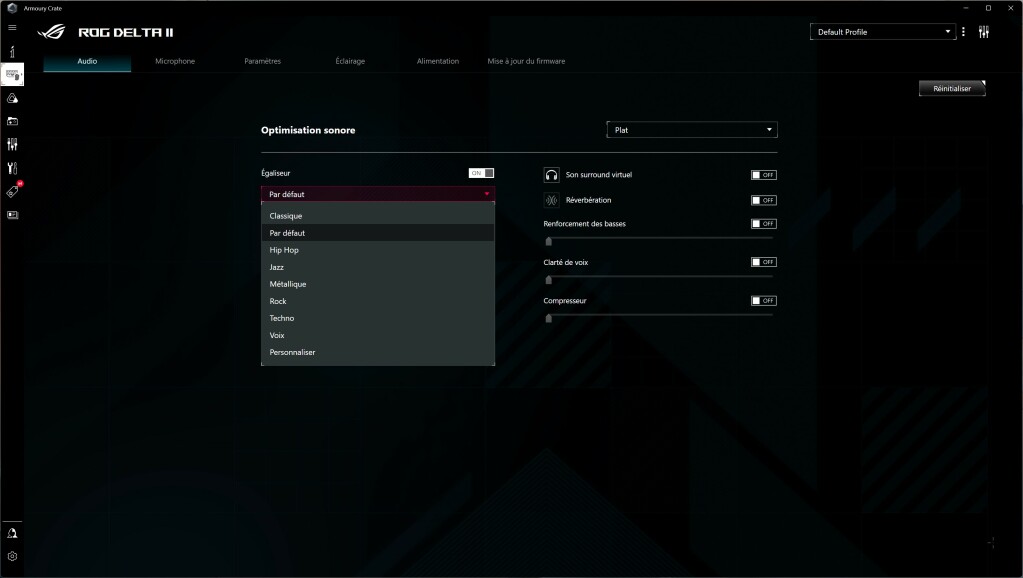 ASUS ROG DELTA II logiciel Audio 1
