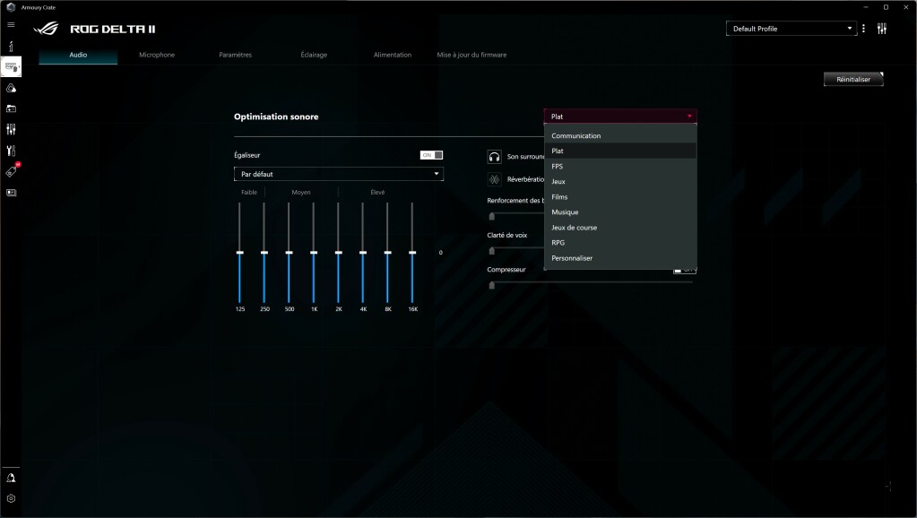ASUS ROG DELTA II logiciel audio 2