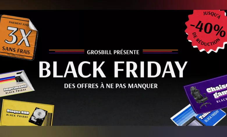 Offres Black Friday Grosbill : Réductions jusqu'à 67 % sur l'informatique 1 Black Friday Grobills Hero