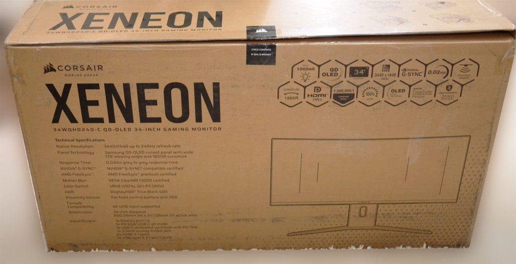 Corsair XENEON 34WQHD240 C QD OLED Box