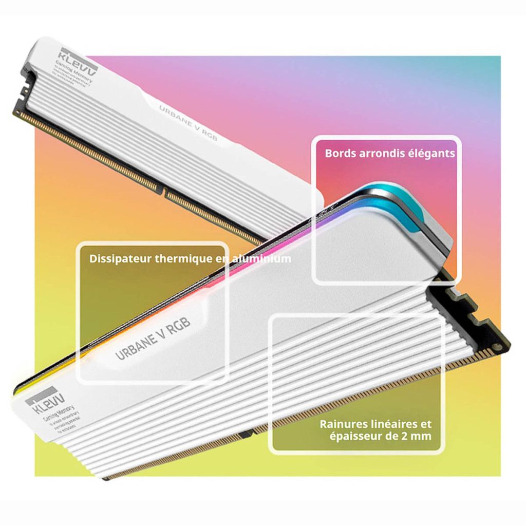 KLEVV dévoile sa mémoire URBANE V RGB DDR5 Gaming/OC 4 KLEVV URBANE V caractéristiques
