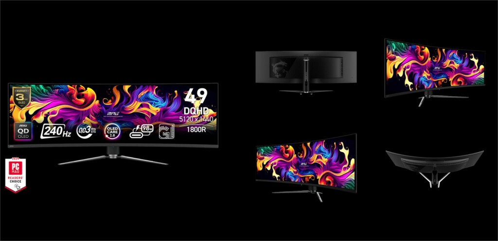 MSI Lance Deux Nouveaux Moniteurs QD-OLED : MPG 491CQPX et MPG 321URXW 4 MPG 491CQPX QD OLED photos