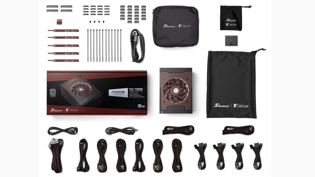 Seasonic et Noctua collaborent pour une superbe alimentation PRIME TX-1600 Noctua Edition 6 Seasonic PRIME TX 1600 Noctua Edition bundle