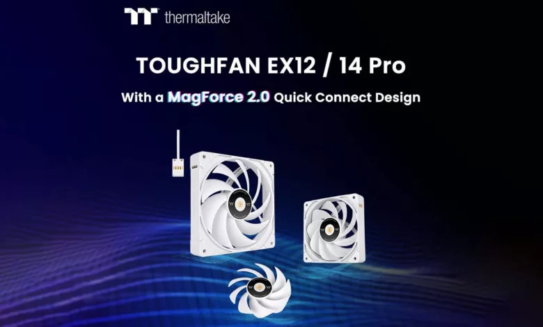 Les Thermaltake TOUGHFAN EX12/14 Pro sont maintenant disponibles en blanc 1 Thermaltake TOUGHFAN EX1214 Pro