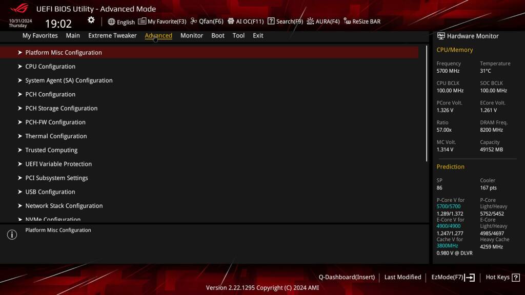 Z890 Hero Bios 23