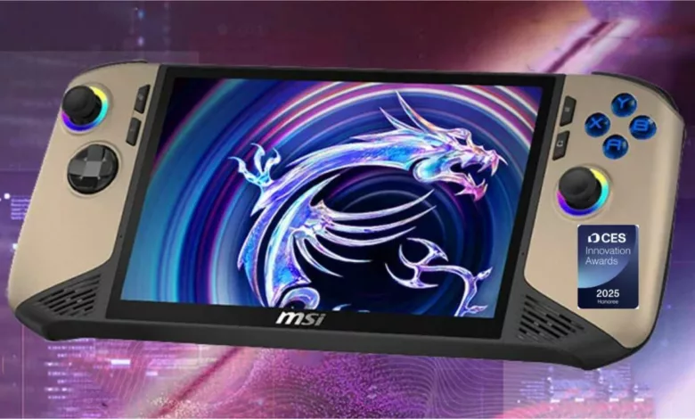 Claw 8 AI+ : La nouvelle console portable de MSI primée au CES 2025 1 hero msi claw 8 ai plus ces 2025