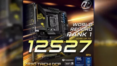 nouveau record ddr5 v color z890 taichi ocf 12527