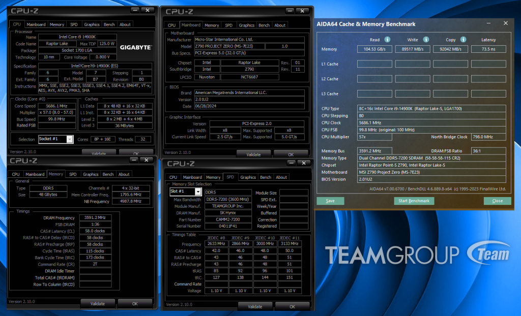 CAMM2 DDR5 : TEAMGROUP lance une mémoire haute performance 2 teamgroup camm2 DDR5 Test Z790 14900K
