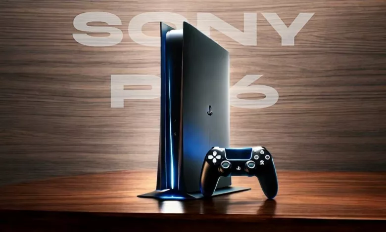 PlayStation 6 : Une révolution technologique en préparation grâce à l’IA et au Projet Amethyst 1 A conceptual image of the PlayStation 6 PS6 by Sony, showcased in a sleek and futuristic design in a landscape orientation