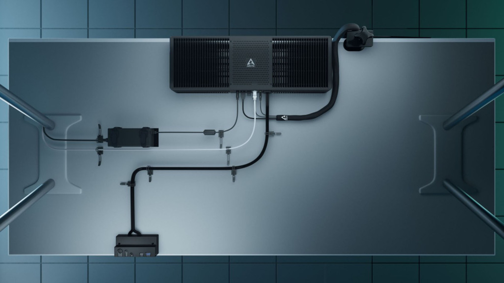 ARCTIC lance Senza, un PC à installer sous son bureau avec refroidissement passif 2 ARCTIC Senza installation