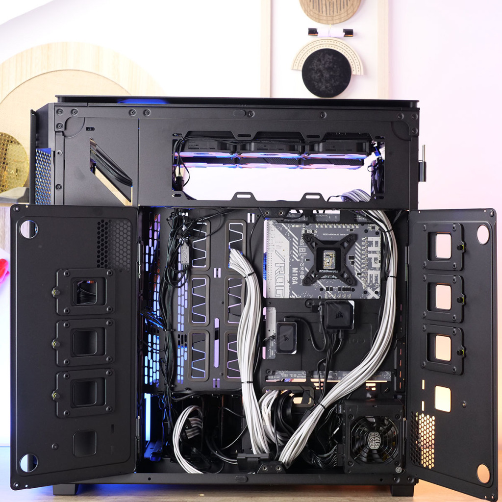 Corsair 9000D Airflow assembly cable management