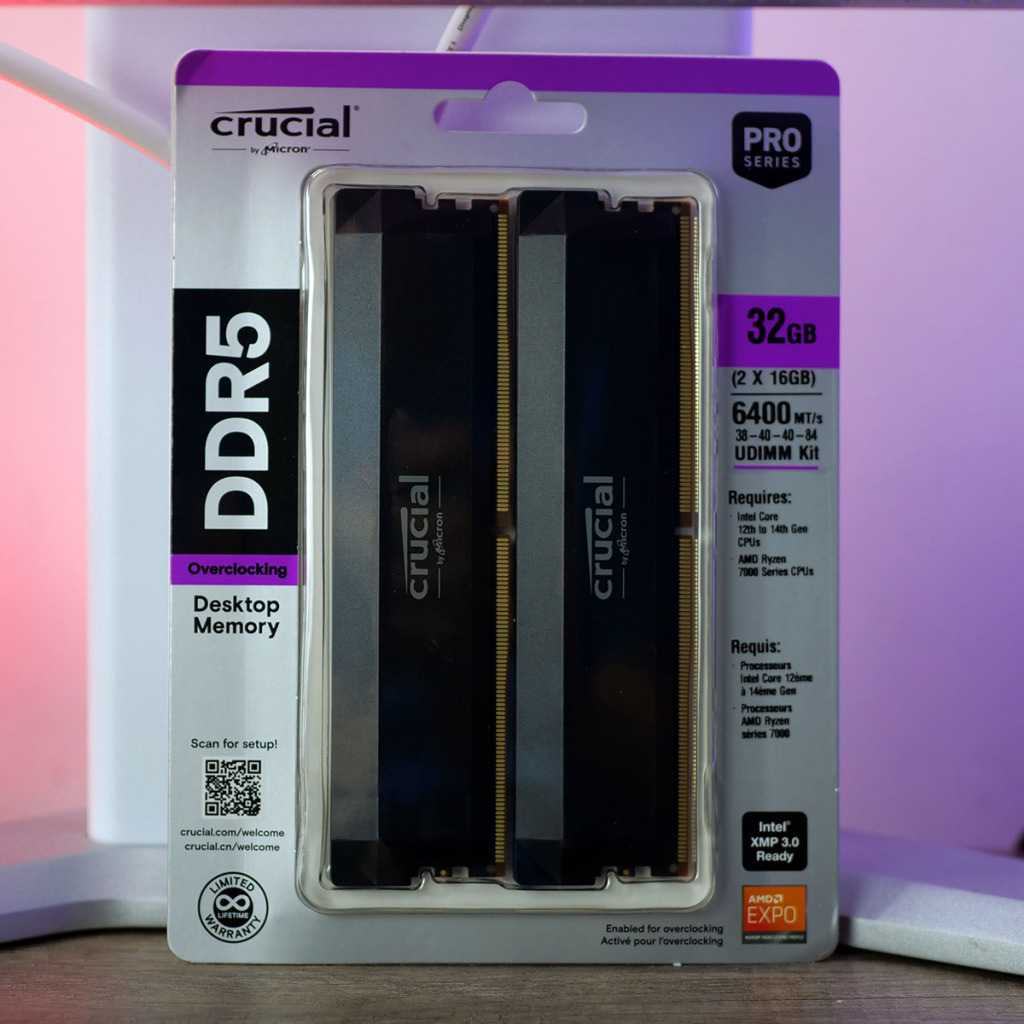 DDR5 Crucial Pro OC 32 GO 6400MHz