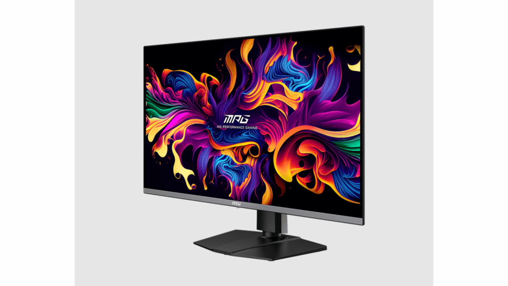 MSI MPG 322URX : lancement du moniteur de jeu QD-OLED 4K de 32 pouces avec DisplayPort 2.1a 4 MSI moniteur de jeu QD OLED 3 quarts
