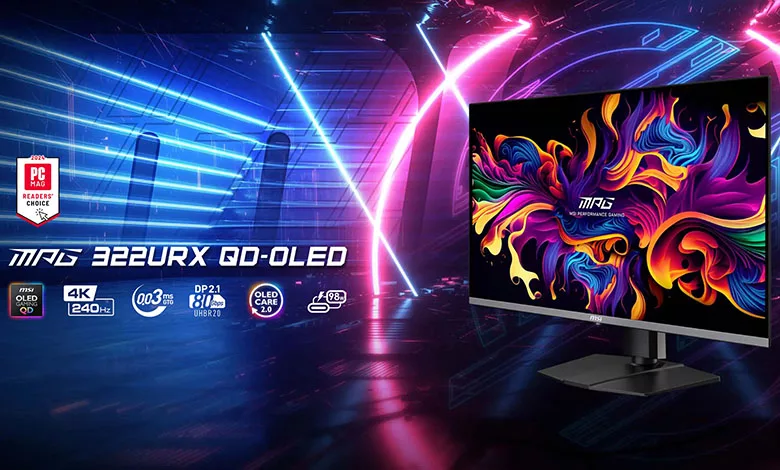 MSI MPG 322URX : lancement du moniteur de jeu QD-OLED 4K de 32 pouces avec DisplayPort 2.1a 1 MSI moniteur de jeu QD OLED Couv