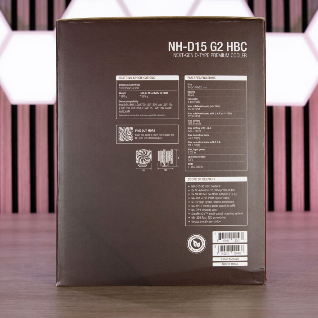 NOCTUA NH D15 G2 HBC emballage arrière