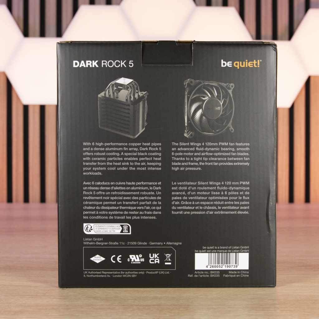 be quiet! dark rock 5 emballage face arrière