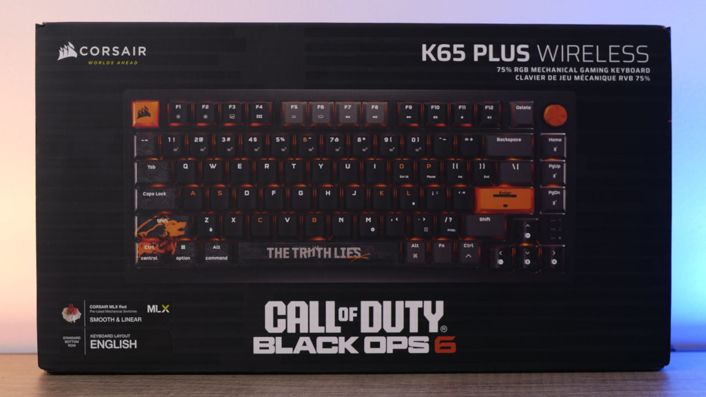unboxing corsair k65 plus wireless call of duty 01