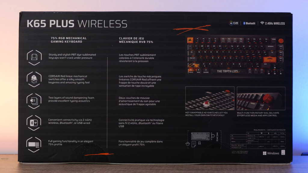 unboxing corsair k65 plus wireless call of duty 02
