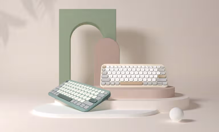 Clavier Sans Fil Asus Marshmallow KW100 - Couleur Lait, AZERTY Français, Compact | Pour Windows, Mac, Chrome