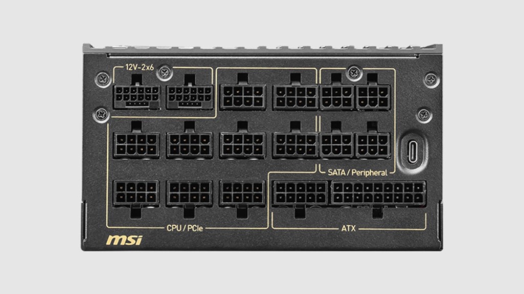 MSI annonce deux alimentations hautes performances 3 Alimentations MSI MEG Ai1600T PCIE5 connecteurs