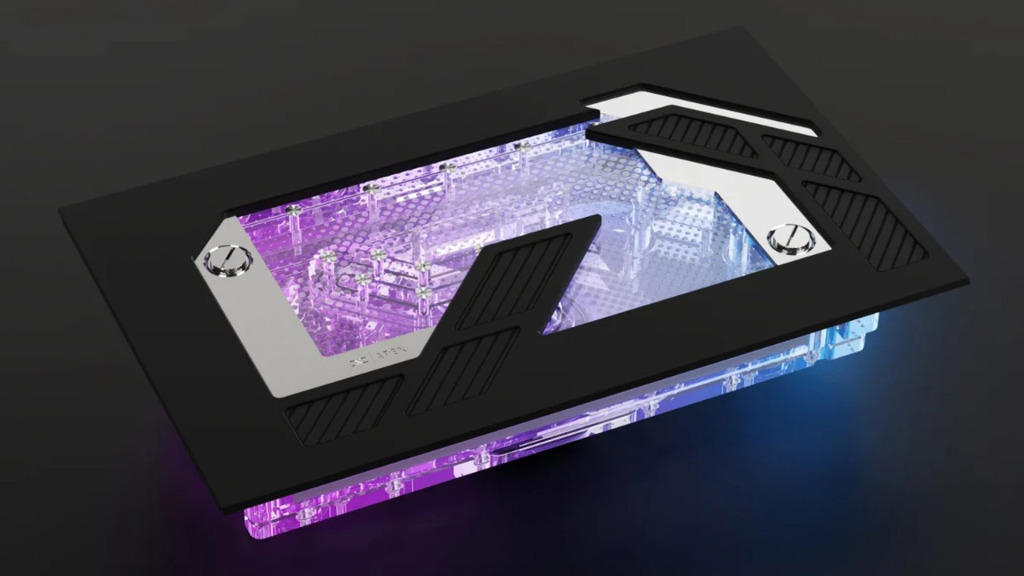 Alphacool présente l'Apex Distro Plate pour le boîtier Dark Base Pro 901 4 Alphacool Apex Distro Plate éclairage