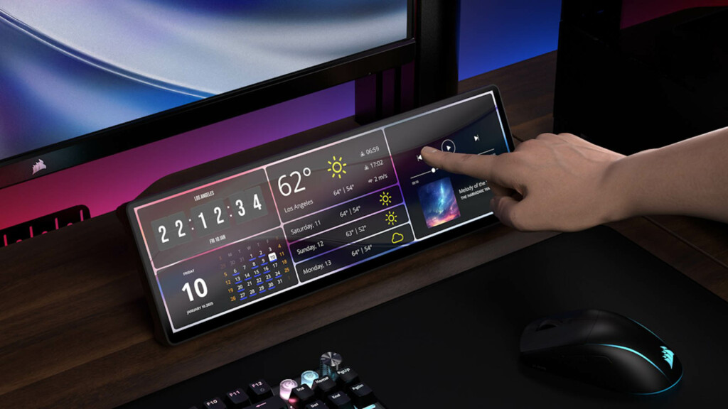 CORSAIR au CES 2025 : du boîtier, de l'alimentation, de la RAM.... 2 CORSAIR CES 2025 écran tactile