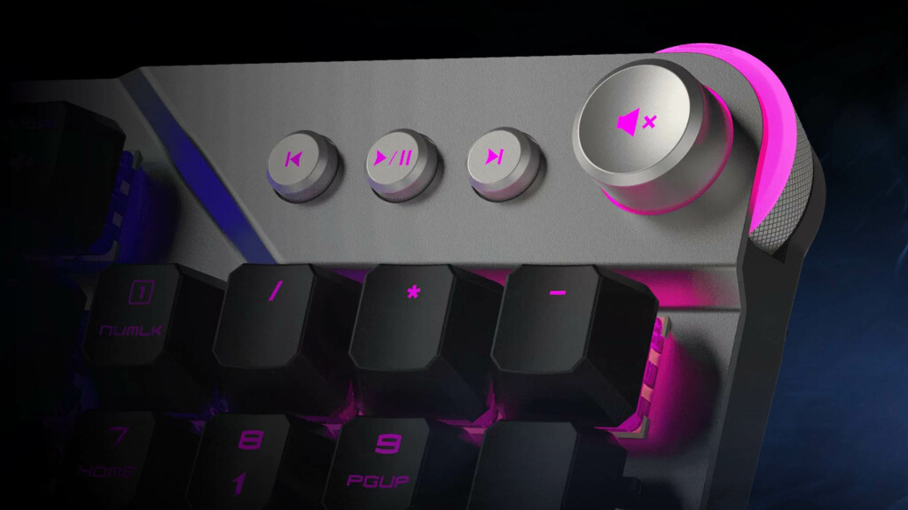 MSI dévoile le STRIKE 600 : le clavier mécanique silencieux ultime pour les joueurs et les professionnels 4 Clavier mécanique MSI STRIKE 600 molette