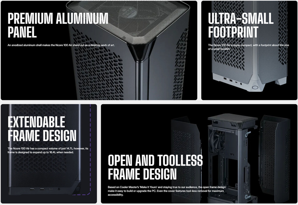 Cooler Master Ncore 100 Air : Une Alternative Flexible au Ncore 100 Max 4 Cooler Master ncore 100 air features