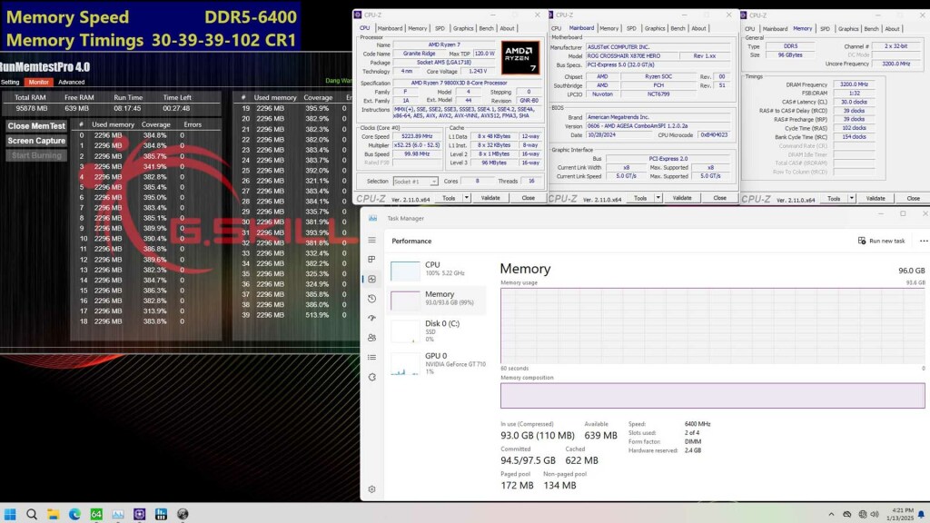 G.SKILL annonce la spécification du kit de mémoire DDR5-6400 CL30 96 Go (2x48 Go) à faible latence et grande capacité 4 DDR5 6400 CL30 AMD