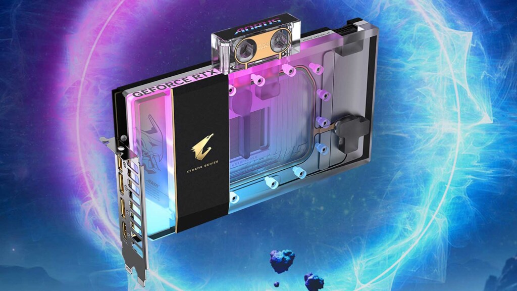 GIGABYTE présente au CES 2025 un système de refroidissement amélioré et des cartes graphiques NVIDIA GeForce RTX 50 plus compactes 6 GIGABYTE CES 2025 RTX 50 xtrem waterforce WB