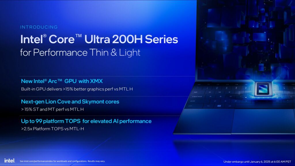 Processeurs Intel Core Ultra 200HX et Core Ultra 200H : la révolution des ordinateurs portables haut de gamme 4 Intel Core Ultra 200H 01