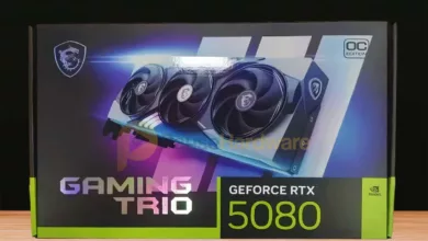MSI Gaming Trio Nvidia GeForce RTX 5080 retail packaging leaked