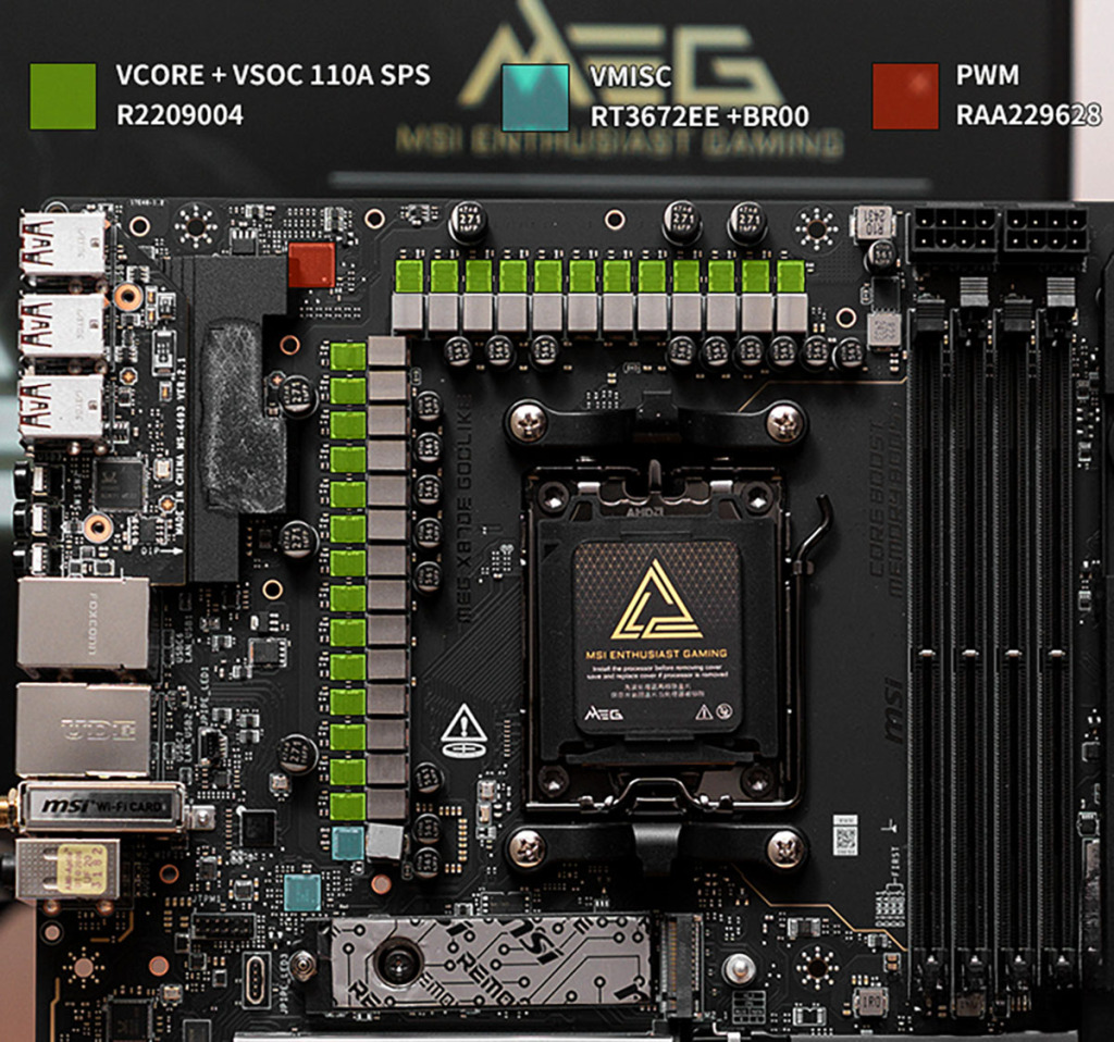 MSI MEG X870E GODLIKE vrms phase