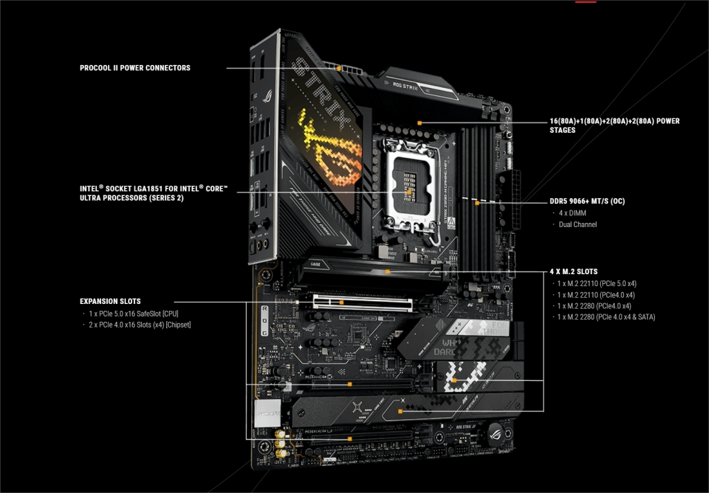 ASUS poursuit son élan d'innovation avec le lancement de la ROG Maximus Z890 Hero BTF 2 ROG STRIX Z890 H GAMING WIFI