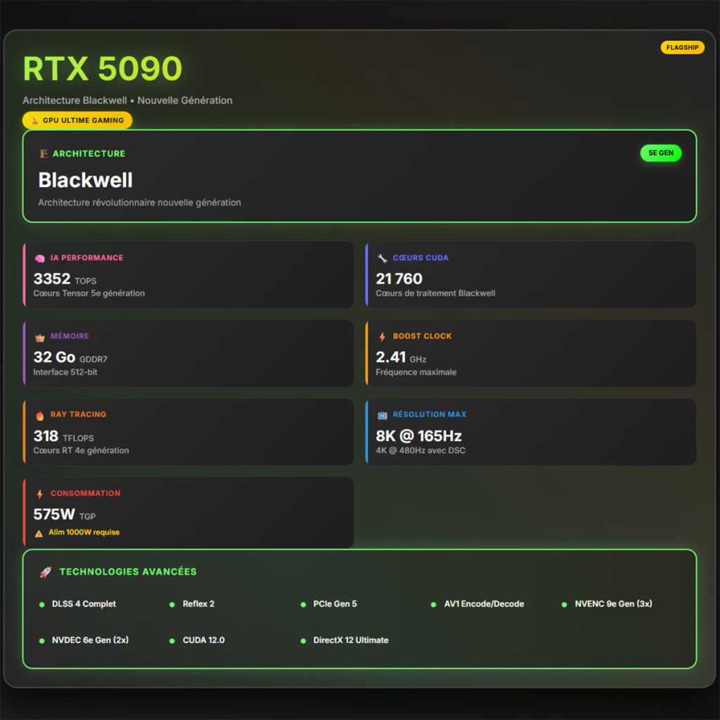RTX 5090 Technical Specifications