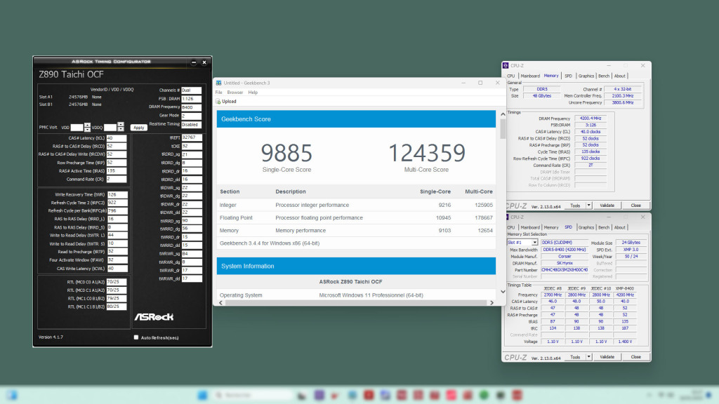 VENGEANCE RGB DDR5 CUDIMM 8400 mhz test gb3