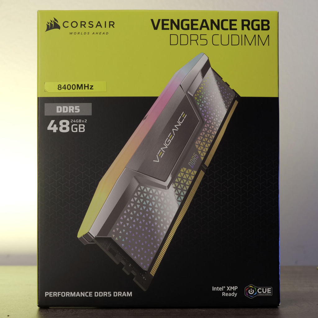 VENGEANCE RGB DDR5 CUDIMM 8400 mhz unboxing 01