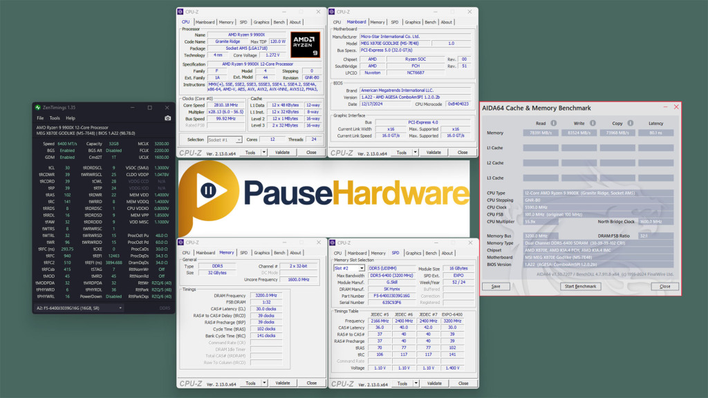 test gskill Trident Z5 Royal Neo 6400 cl30 aida64