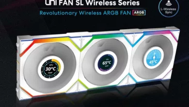 uni fan sl 120 wireless lcd 120