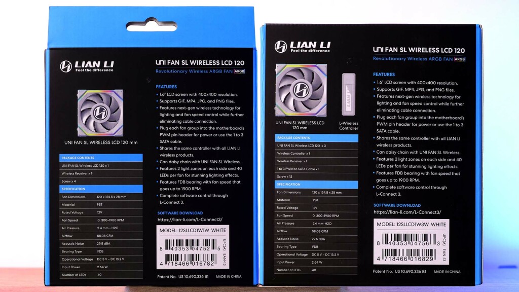 uni fan sl wirekess lcd 120 unboxibng 02