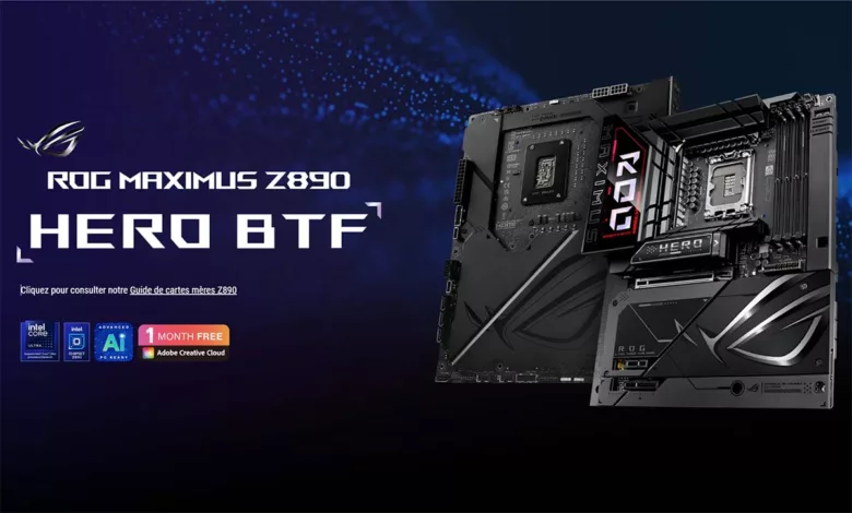 ASUS poursuit son élan d'innovation avec le lancement de la ROG Maximus Z890 Hero BTF 1 z890 Hero BTF