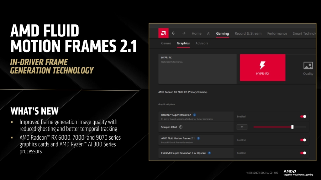AMD FSR 4 et HYPR-RX : une mise à jour majeure avec RDNA 4 14 AMD FSR 4 and HYPR RX Press Deck page 0015
